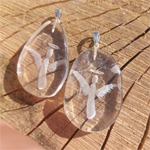 Anhänger Engel Bergkristall Handgravur – Anhänger online kaufen