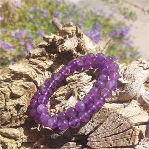 Armband, Amethyst extra, 08mm Kugeln. – Armbänder online kaufen