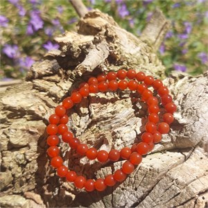 Armband Karneol, 06mm Kugeln. – Armbänder online kaufen