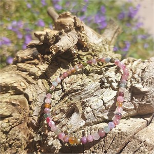 Armband Turmalin multicolor, 04mm Kugeln. – Armbänder online kaufen